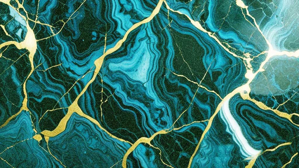 Golden veins in stylyzed marble