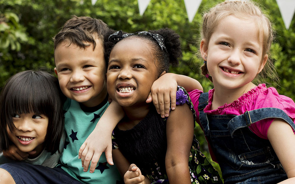 Group of happy children